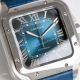 TW Factory Swiss Santos Cartier 39.8mm Blue Leather Strap with Upgrade buckle (3)_th.jpg